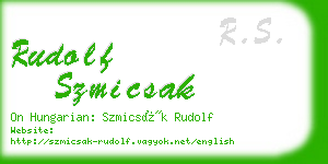 rudolf szmicsak business card